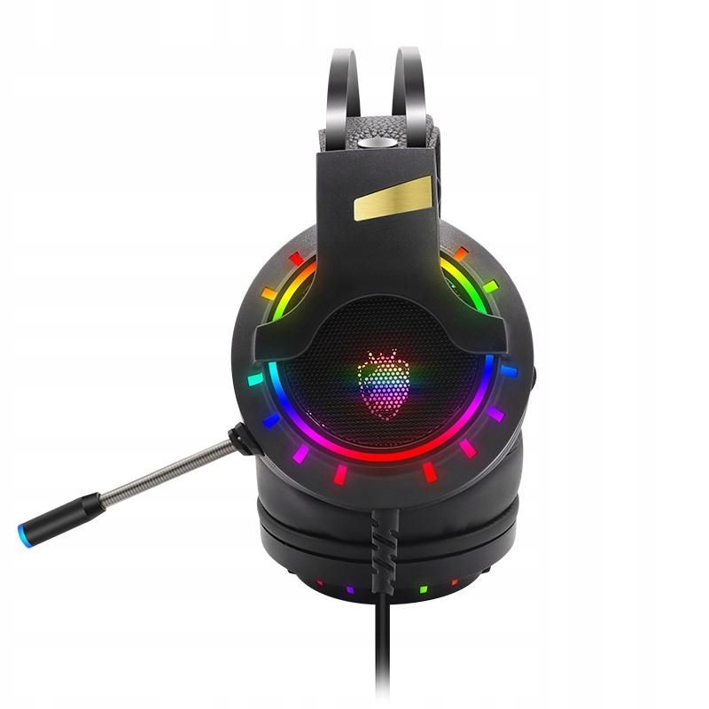 SŁUCHAWKI GAMINGOWE RGB LED MIKROFON USB JACK Kod producenta B092R84CVS