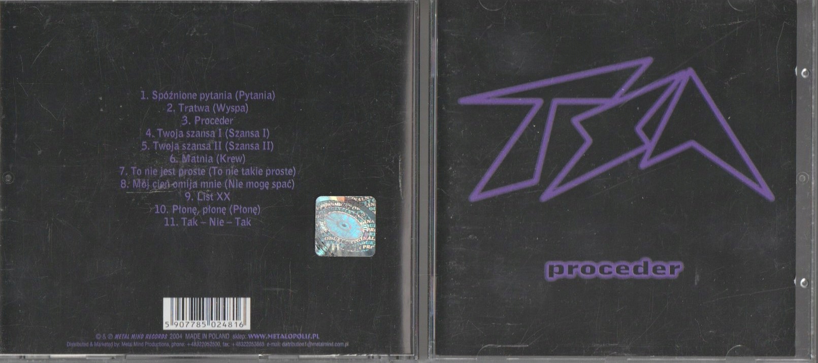 Płyta CD TSA - Proceder 2004 Fioletowa _________________ 13278560815 ...