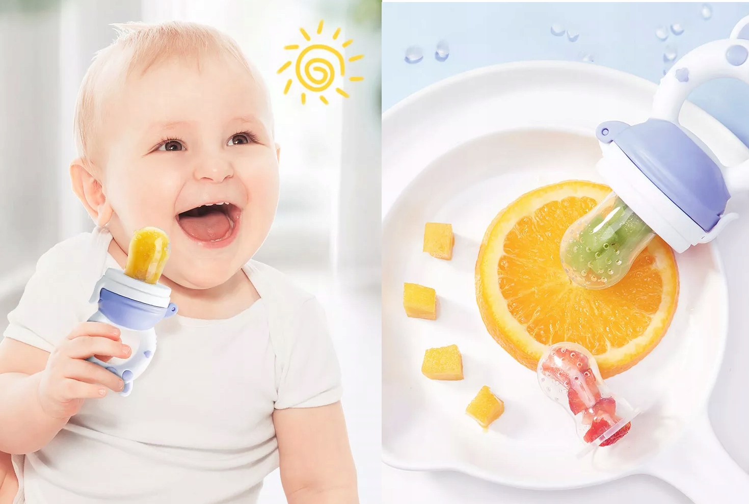 Gryzak do podawania pokarmu,owoce i warzywa BLW L Kod producenta #C449H3