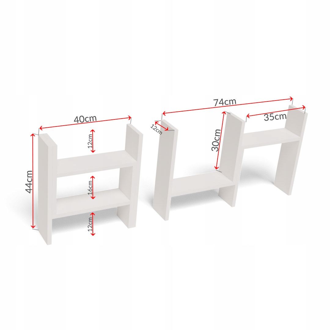 

Półka Kuchenna Regał Na Blat Biały Płyta 18 mm