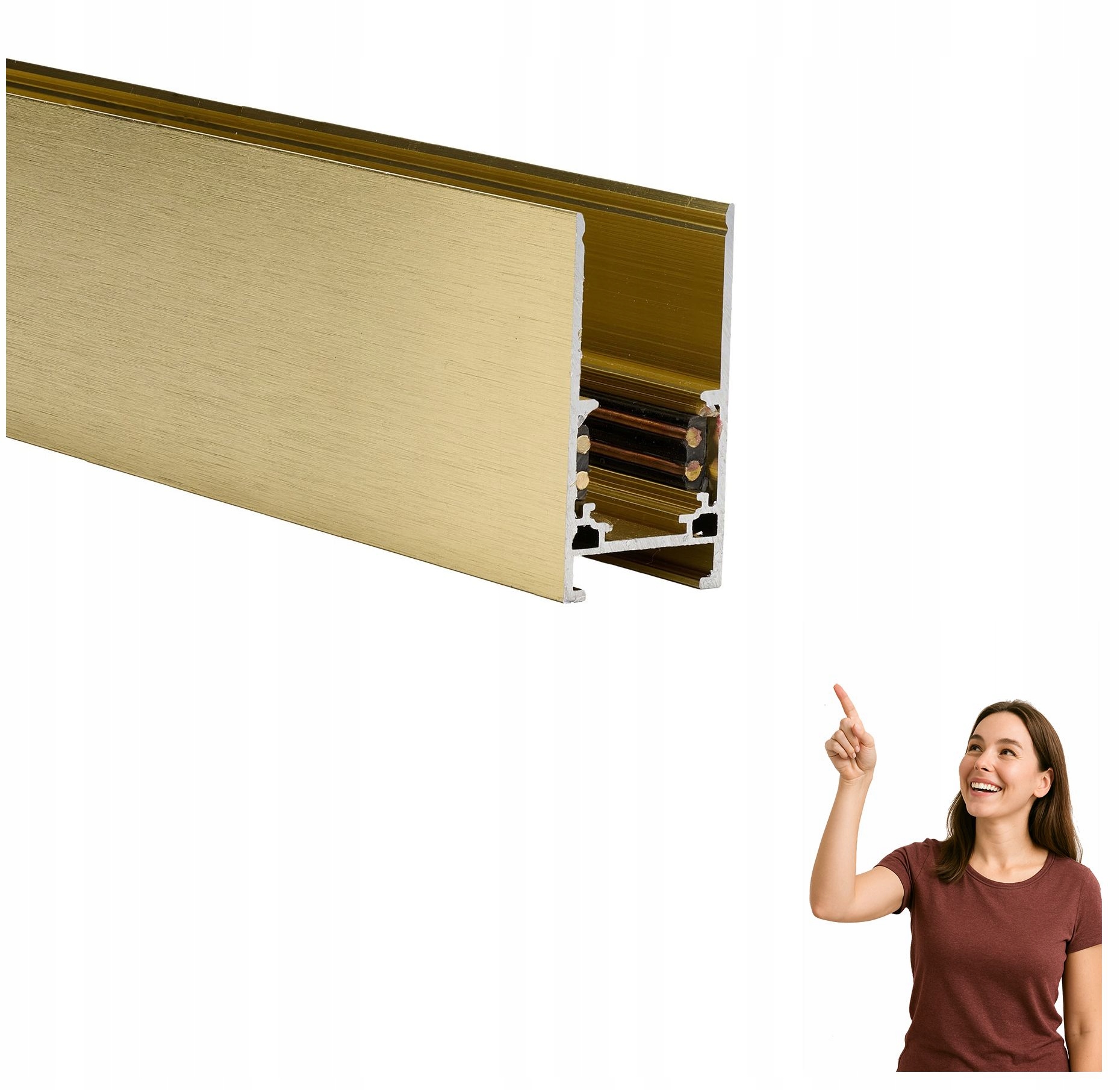 Magnetický kabel 2 m zlatý 2 koncové krytky Alfa Track Magnetic