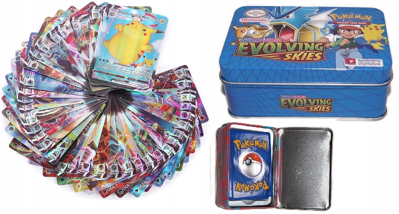 

Pokemon Tcg Kolekcjonerskie Karty Metalowy Box