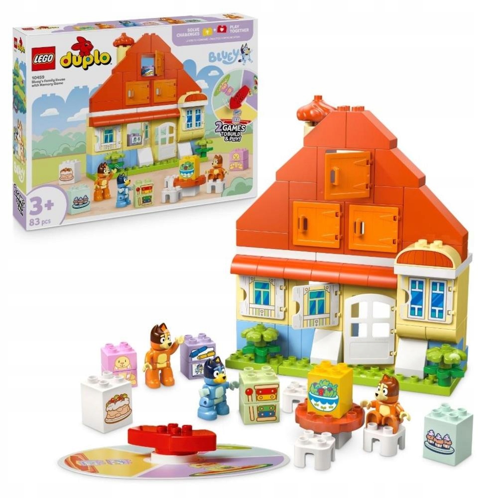 Lego(r) Duplo 10459 Rodinný Dům Modrý S Paměťovou Hrou