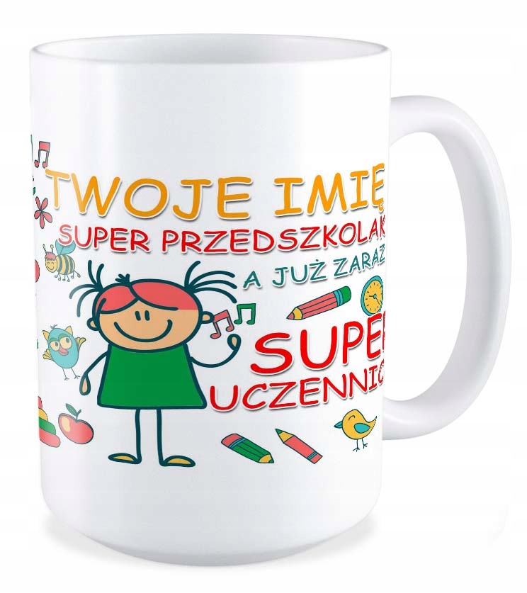 

Duży Kubek prezent dla Przedszkolaka Twoje Imię