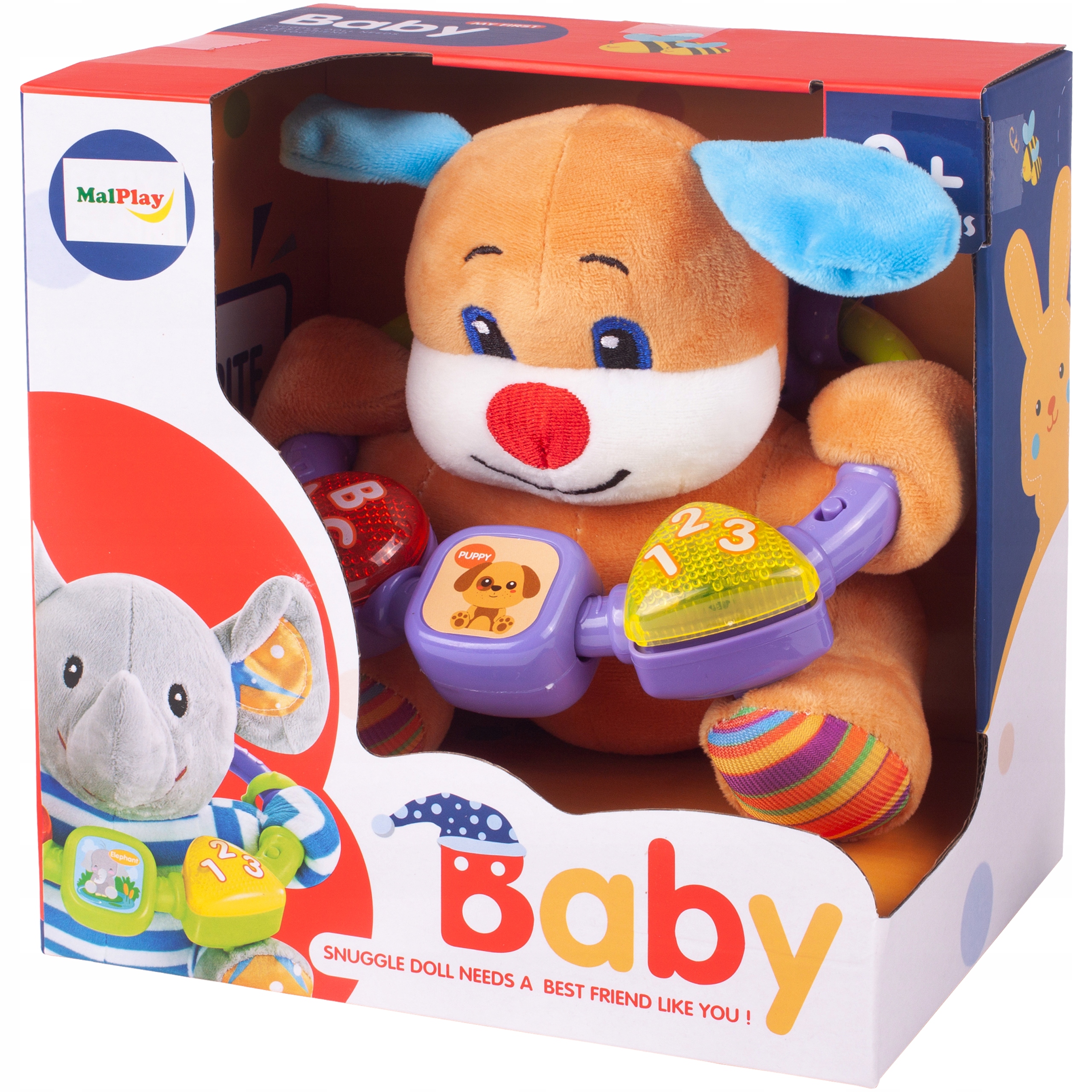 PIESEK INTERAKTYWNY PLUSZOWY MIECIUTKI PIES MÓWI ŚPIEWA MELODIE ŚMIEJE SIĘ Minimalny wiek dziecka 0