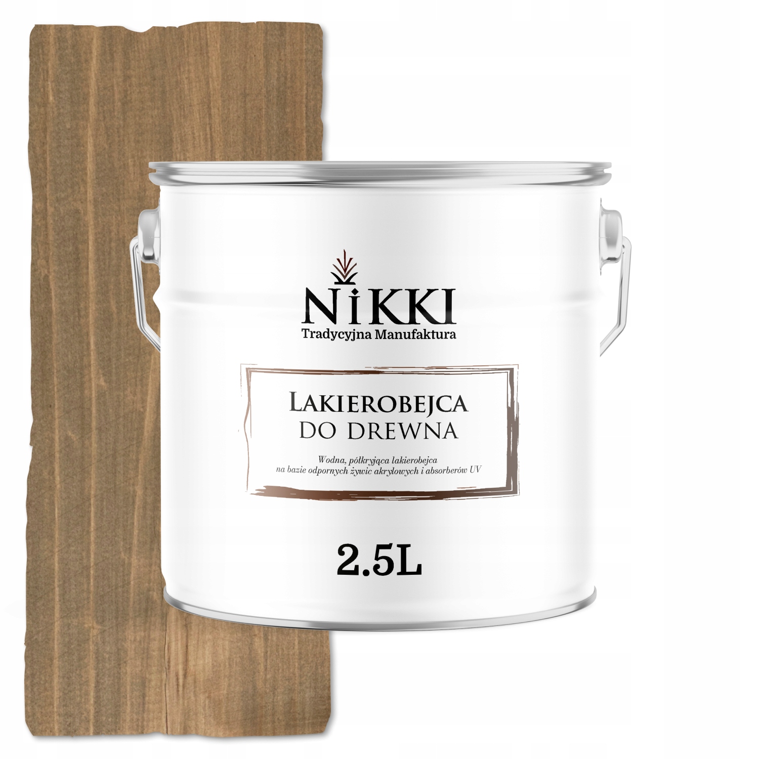 Lakovačka Na Dřevo 3V1 Extra Lazura Hnědá Šedá Polomatná 2.5 L Uv Ochrana