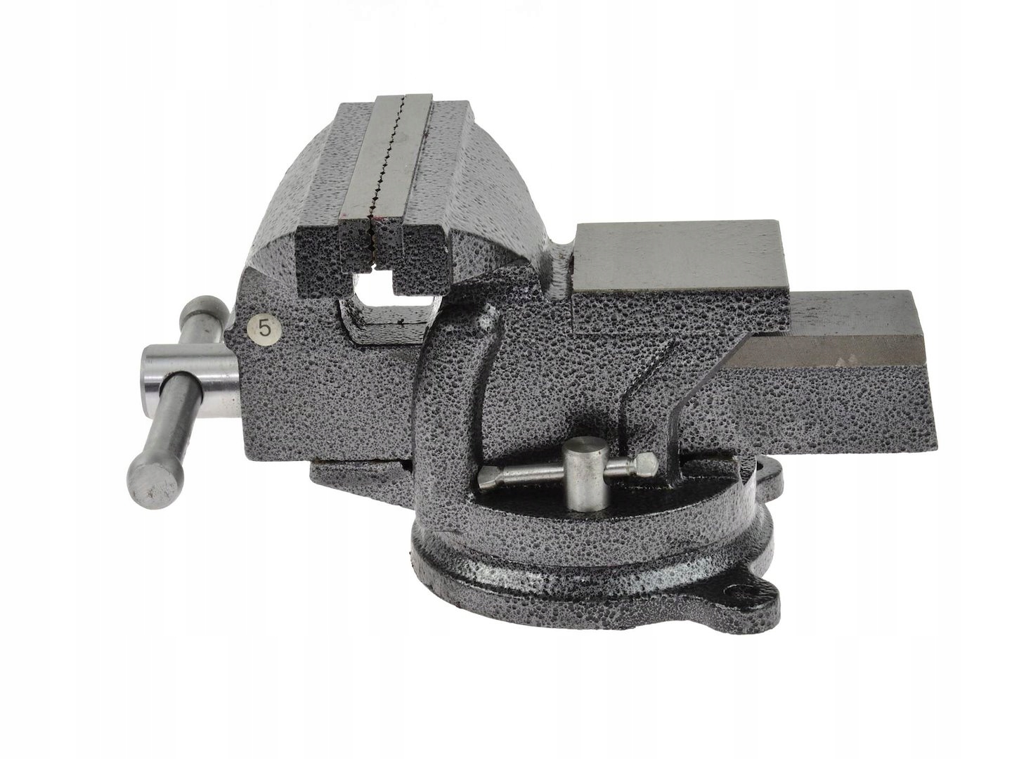 Otočný svěrák 125 mm 5" typ hobby, protiskluzové ocelové čelisti Geko Porf