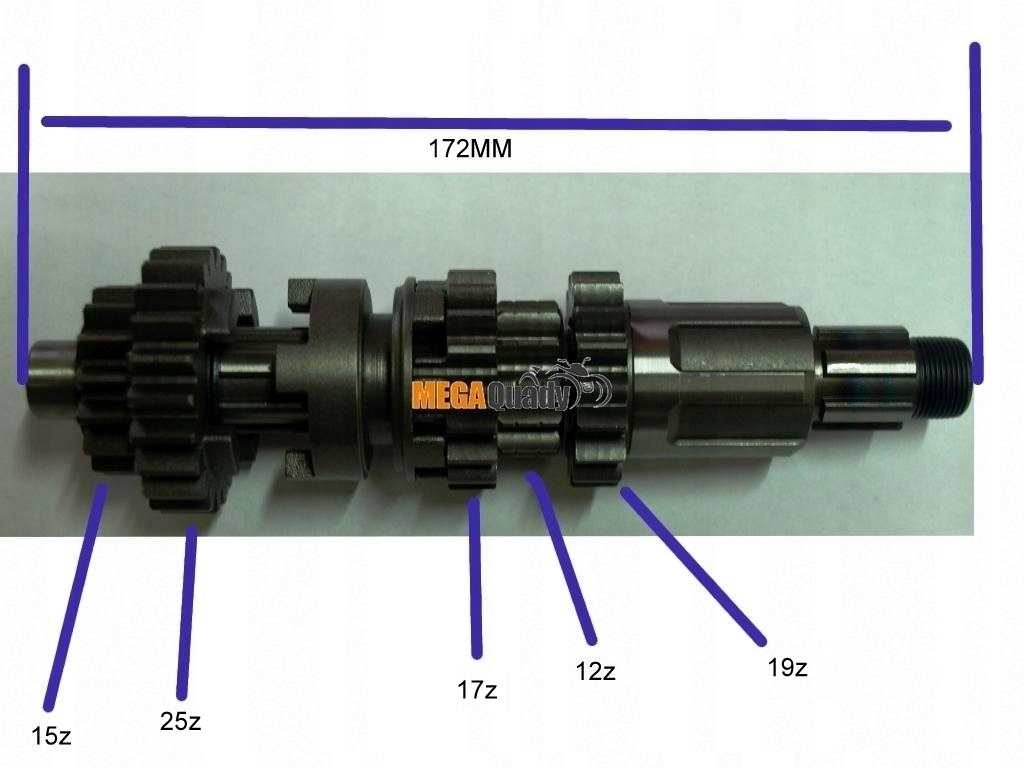 SKRZYNIA BIEGÓW WAŁEK SPRZĘGŁOWY QUAD LONCIN 250 Numer katalogowy części 00323422