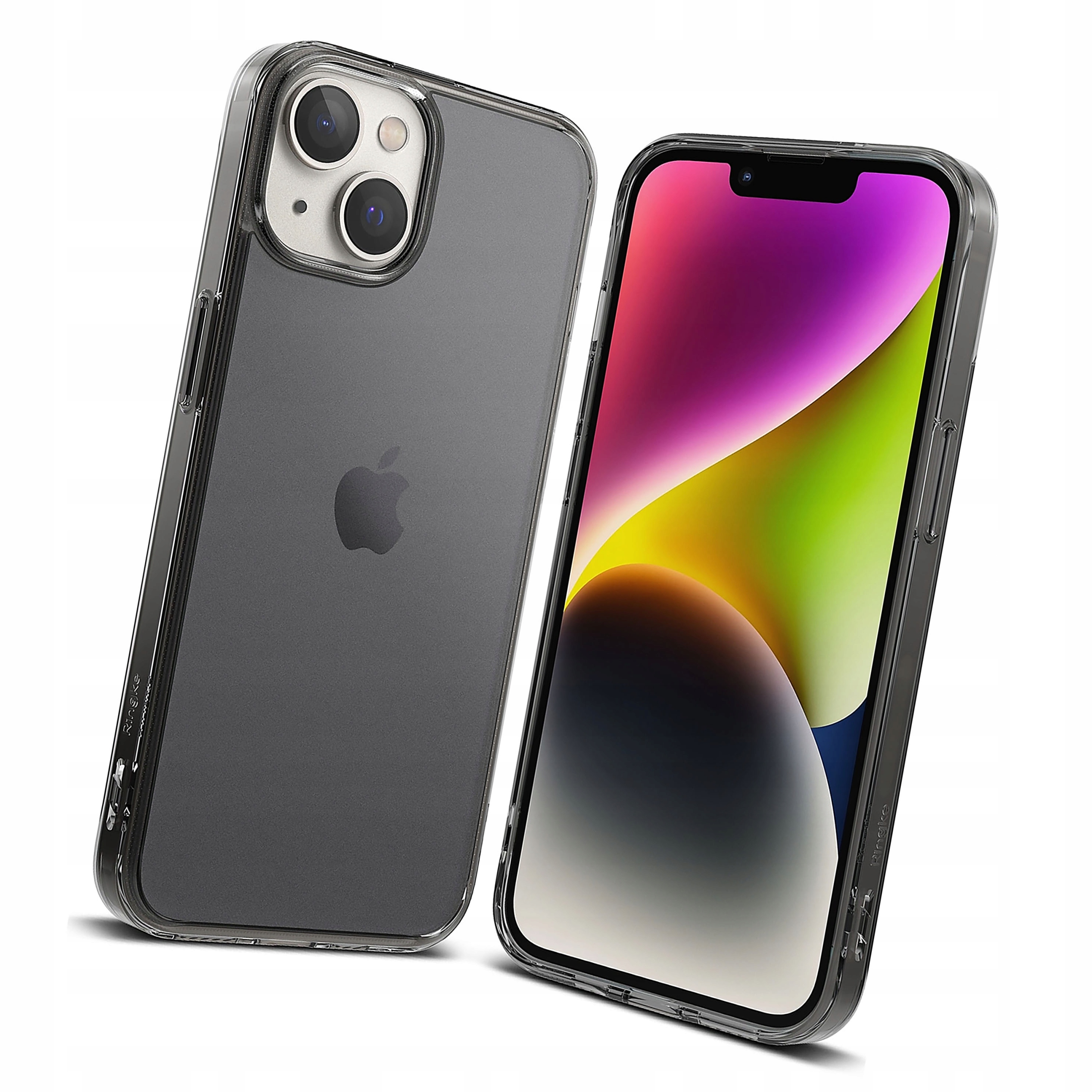 Ringke Fusion Matte etui iPhone 14 Plus pokrowiec z żelową ramką szary