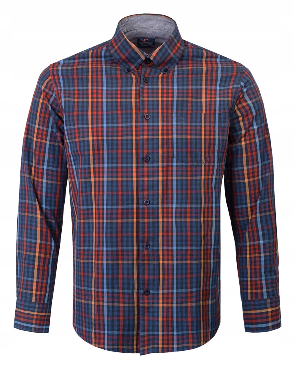Sportovní bavlněná pánská košile Pako Jeans Podzimní mřížka XXL