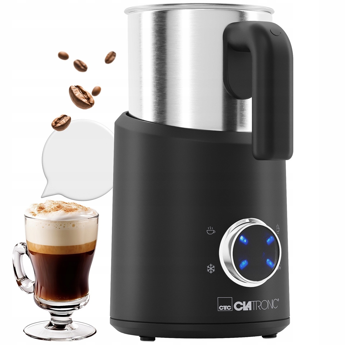 2w1 Spieniacz Do Mleka Podgrzewacz Podgrzewaczem Kawa Latte Cappucino 500W