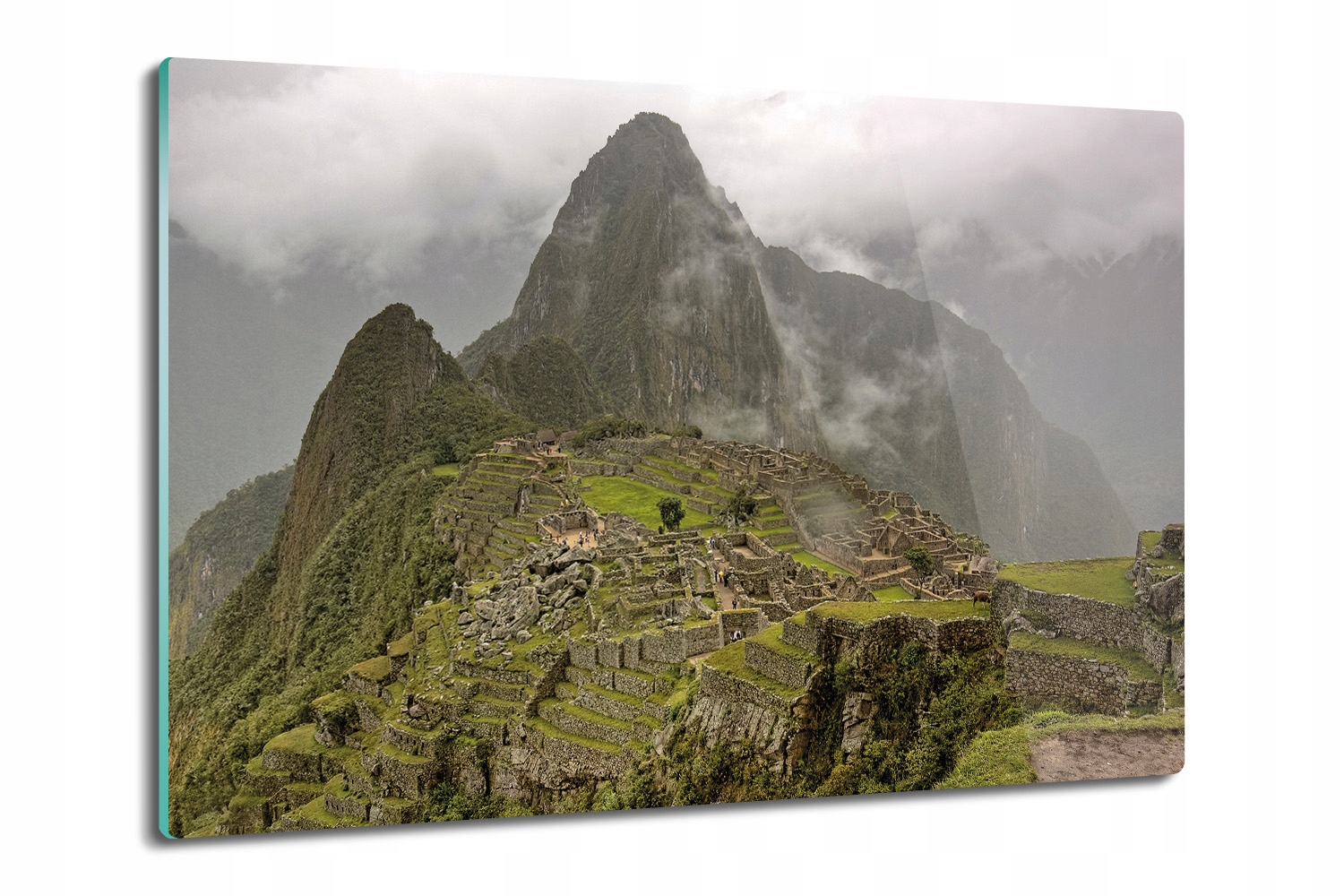 Deska na krájení Premium z tvrzeného skla 80x52 Hory Machu Picchu