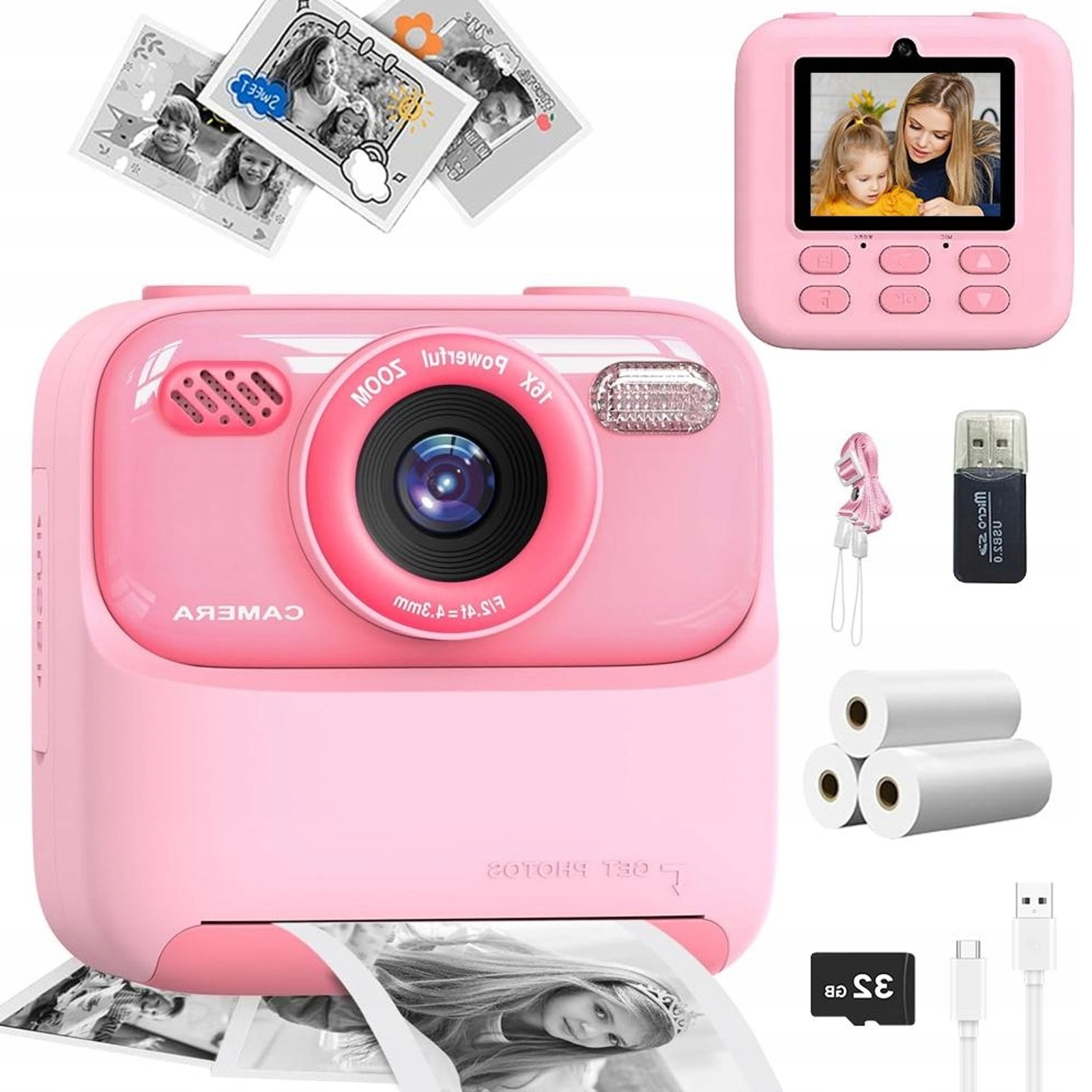 Instantní Fotoaparát S Vzdělávacími Hrami 20 Rámečků, 5 Filtrů Pro Dítě