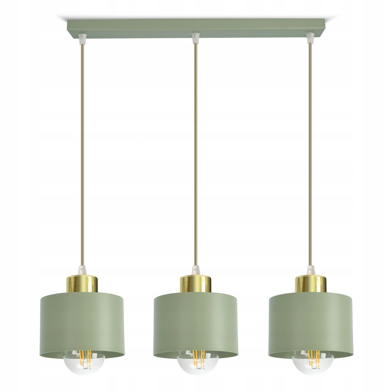 Závěsné stropní svítidlo trojitá šalvěj zlatá pastelová 486-BZ3 Led