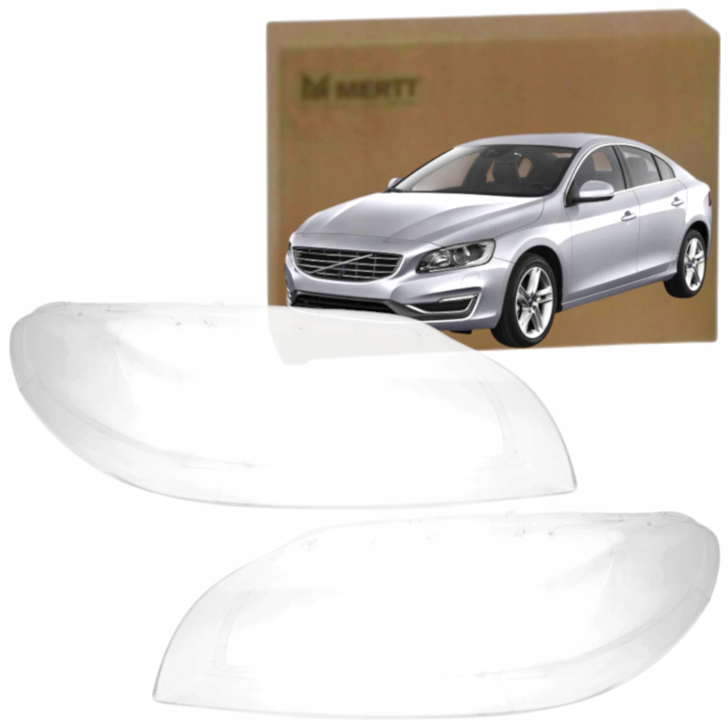 Sada x2 Klosz Pravý Levé sklo reflektoru lampa Volvo S60 V60 2013-2018