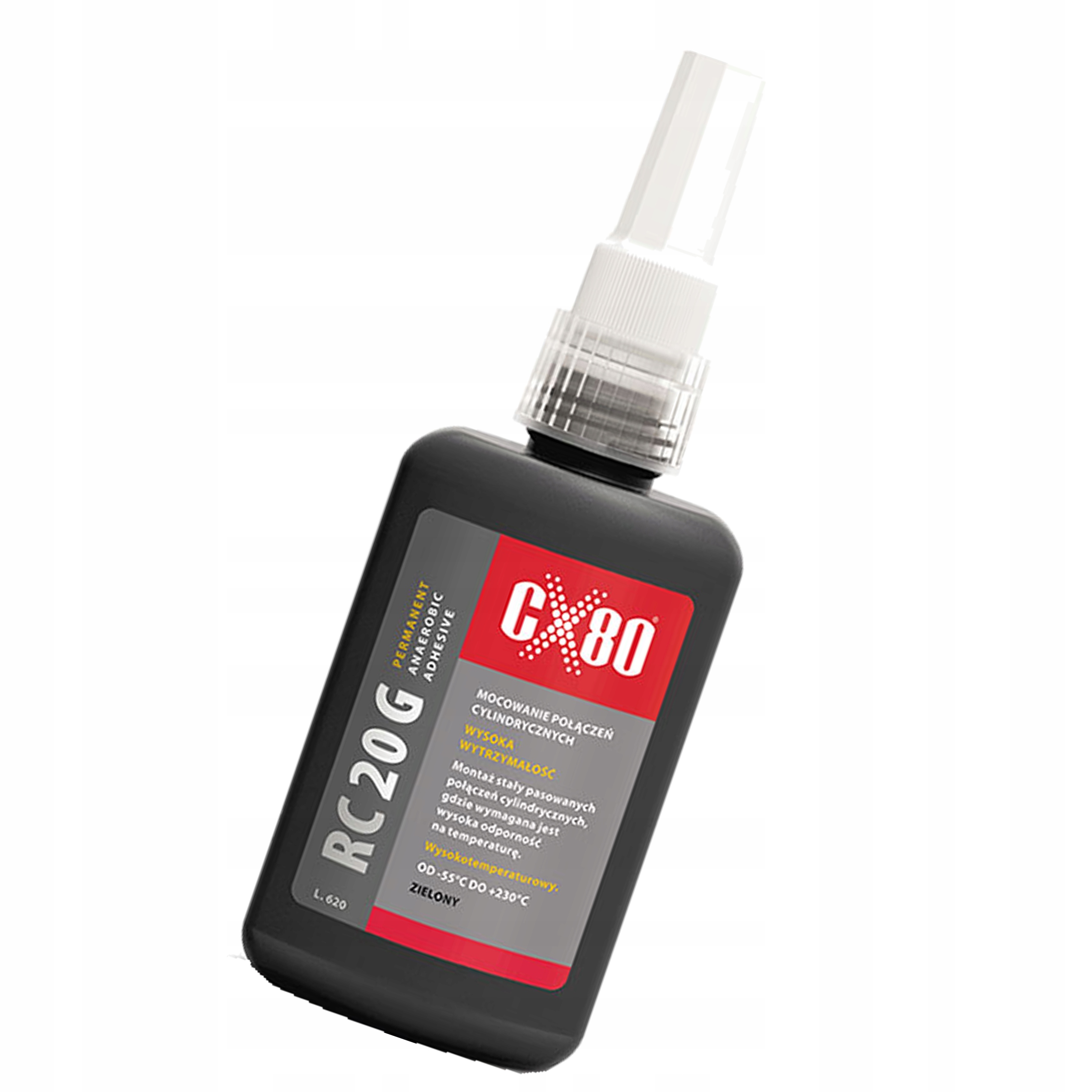 CX80 RC20G Anaerobní lepidlo Silné pro ložiska hřídelí L620 zelené 250 ml