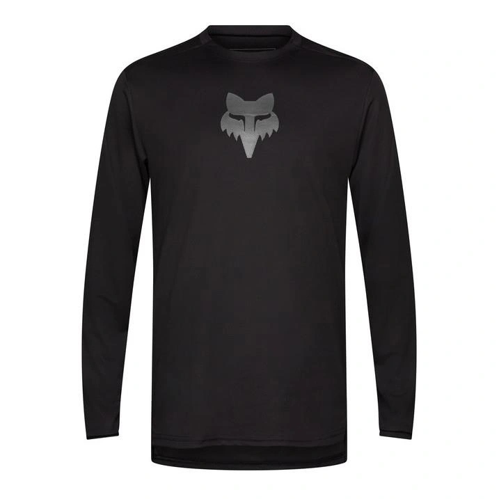 Cyklistický dres Fox Ranger S Dlouhým Rukávem Head Black, černý