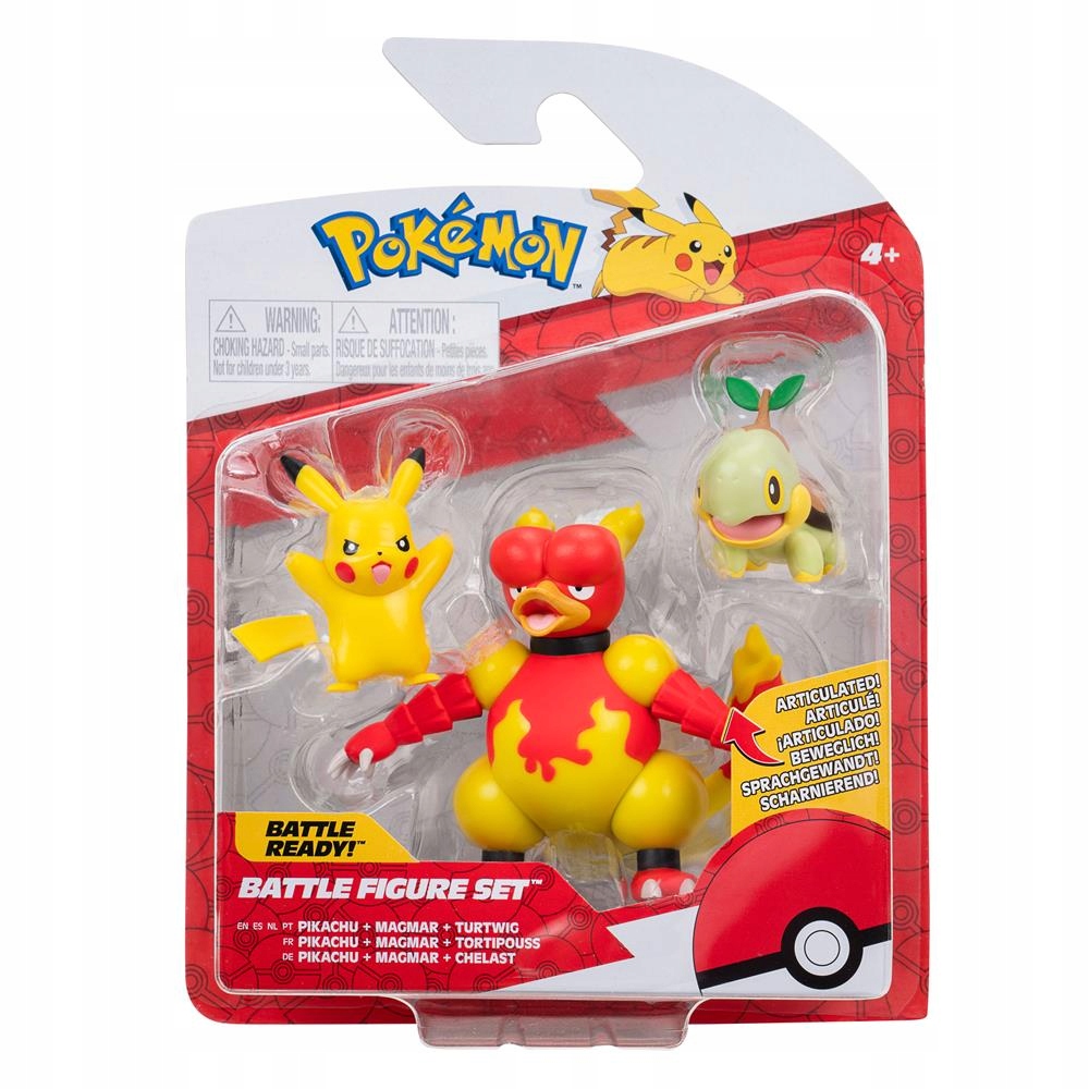 

Pokemon 3 Figurki Pikachu Magmar Turtwig PKW2681