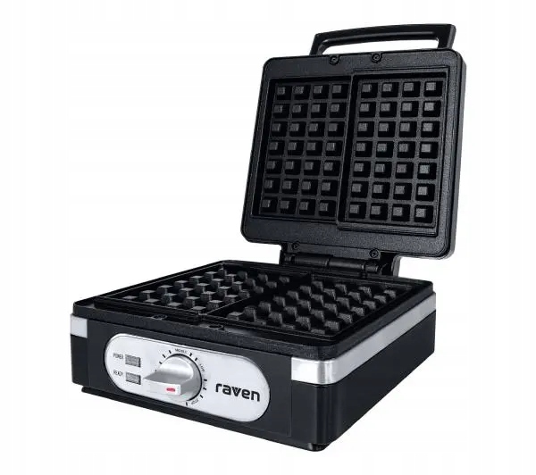 Mocna Gofrownica nieprzywierająca Raven EG004BX 1400 W czarna
