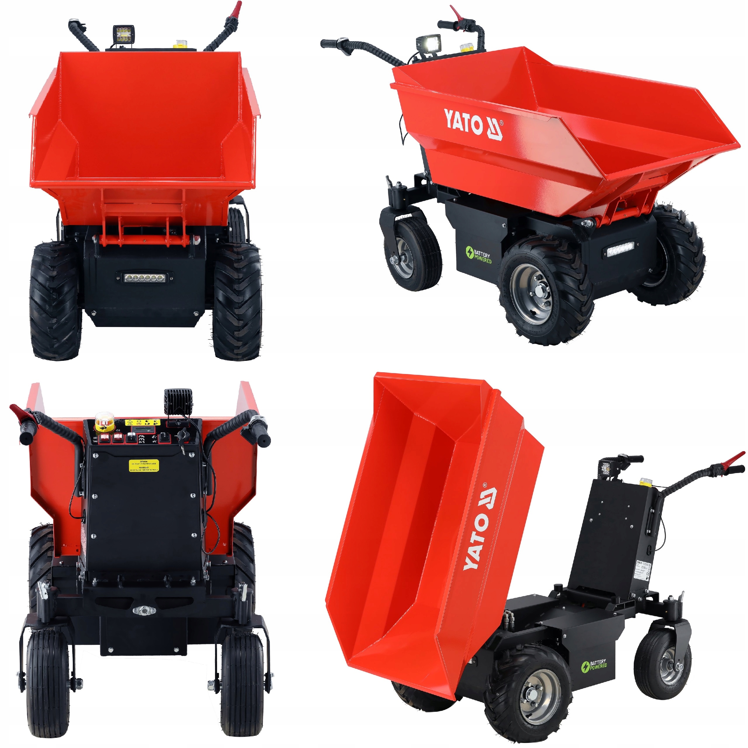 Elektryczne Wozidło Taczka 500kg Silnik 48V 32AH 1000W Wywrotka Yato