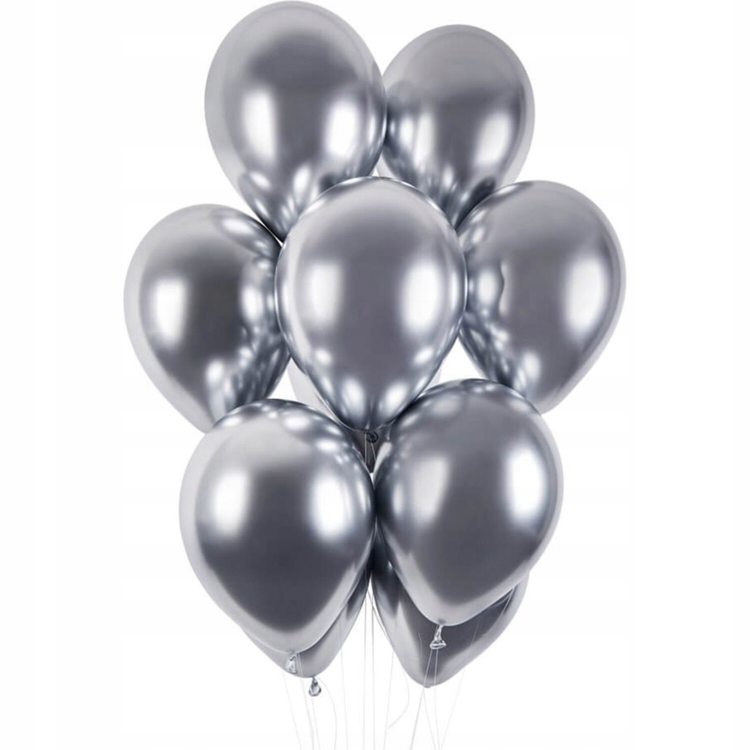 

Balony Shiny chromowane Duże 13'' srebrne 5 szt