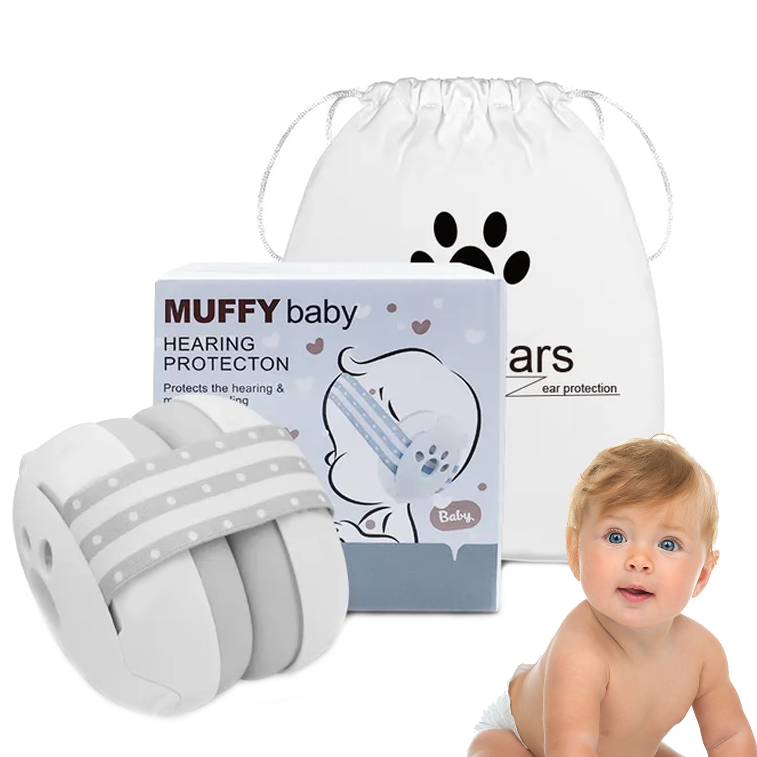 SŁUCHAWKI NAUSZNIKI OCHRONNE WYCISZAJĄCE WYGŁUSZAJĄCE DLA NIEMOWLĄT DZIECI