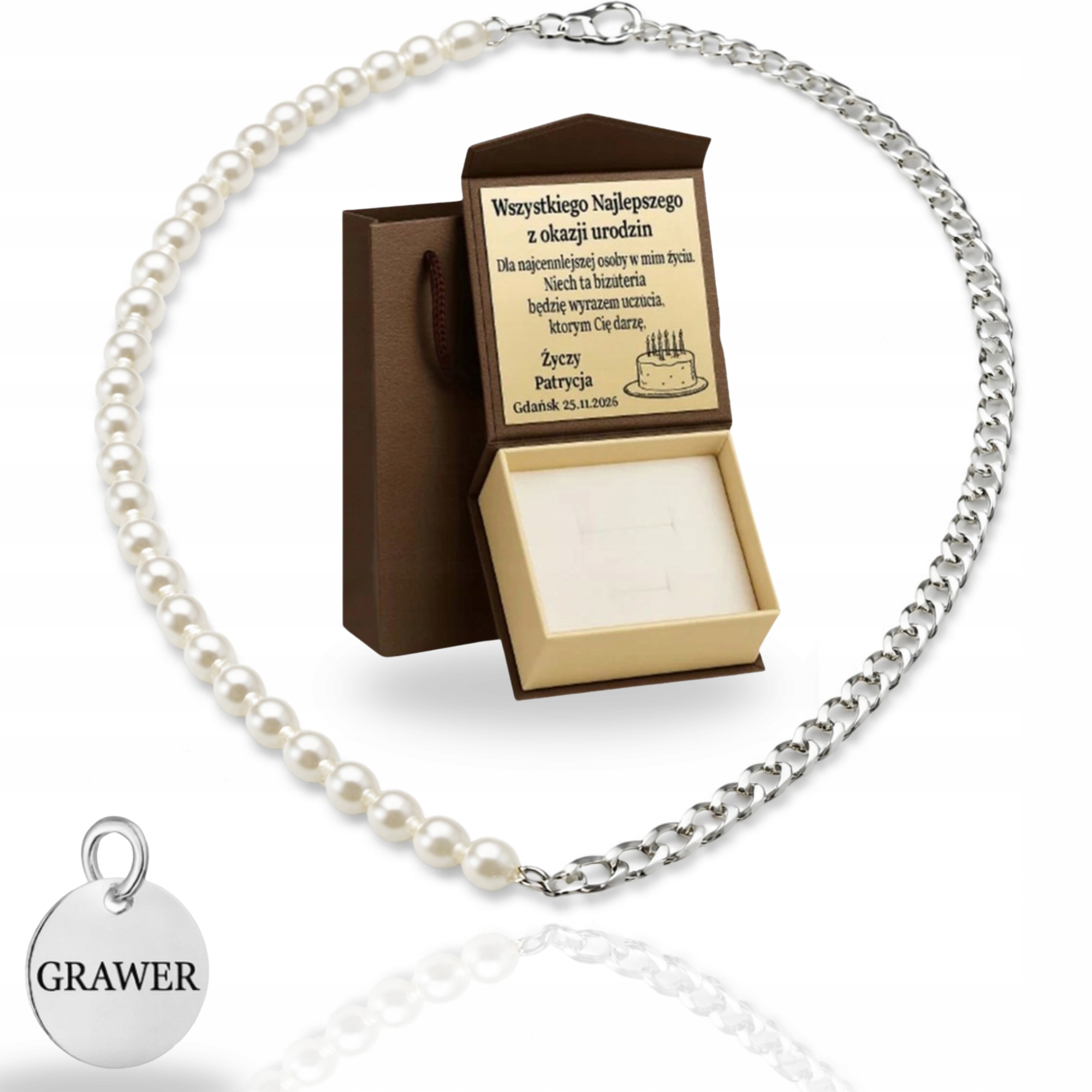 Stříbrný Řetízek Pánský Pancr Perly Ryzost 925 Unisex Široký Gravírování Bonus