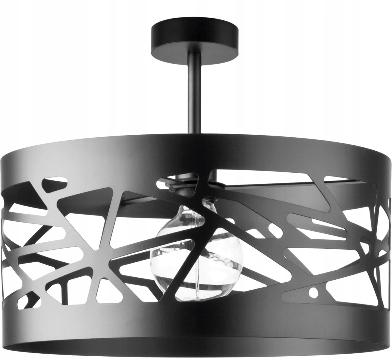 Moderná dizajnová stropná lampa čierna okrúhla 39 cm Sigma