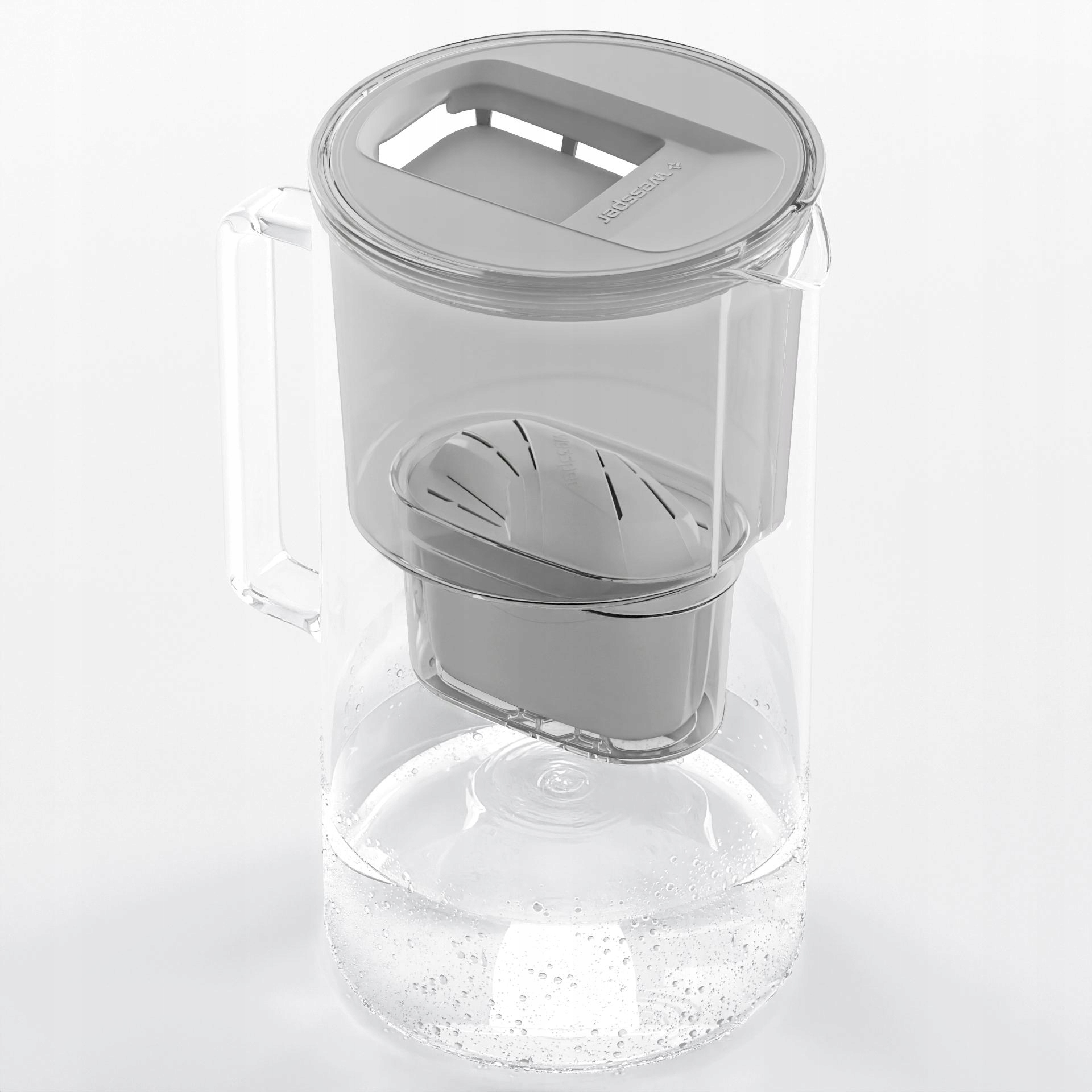 DZBANEK SZKLANY WESSPER D2 BOROSILICATE 3l + 10x FILTR WKŁAD WODY WESSPER Model D2 Borosilicate