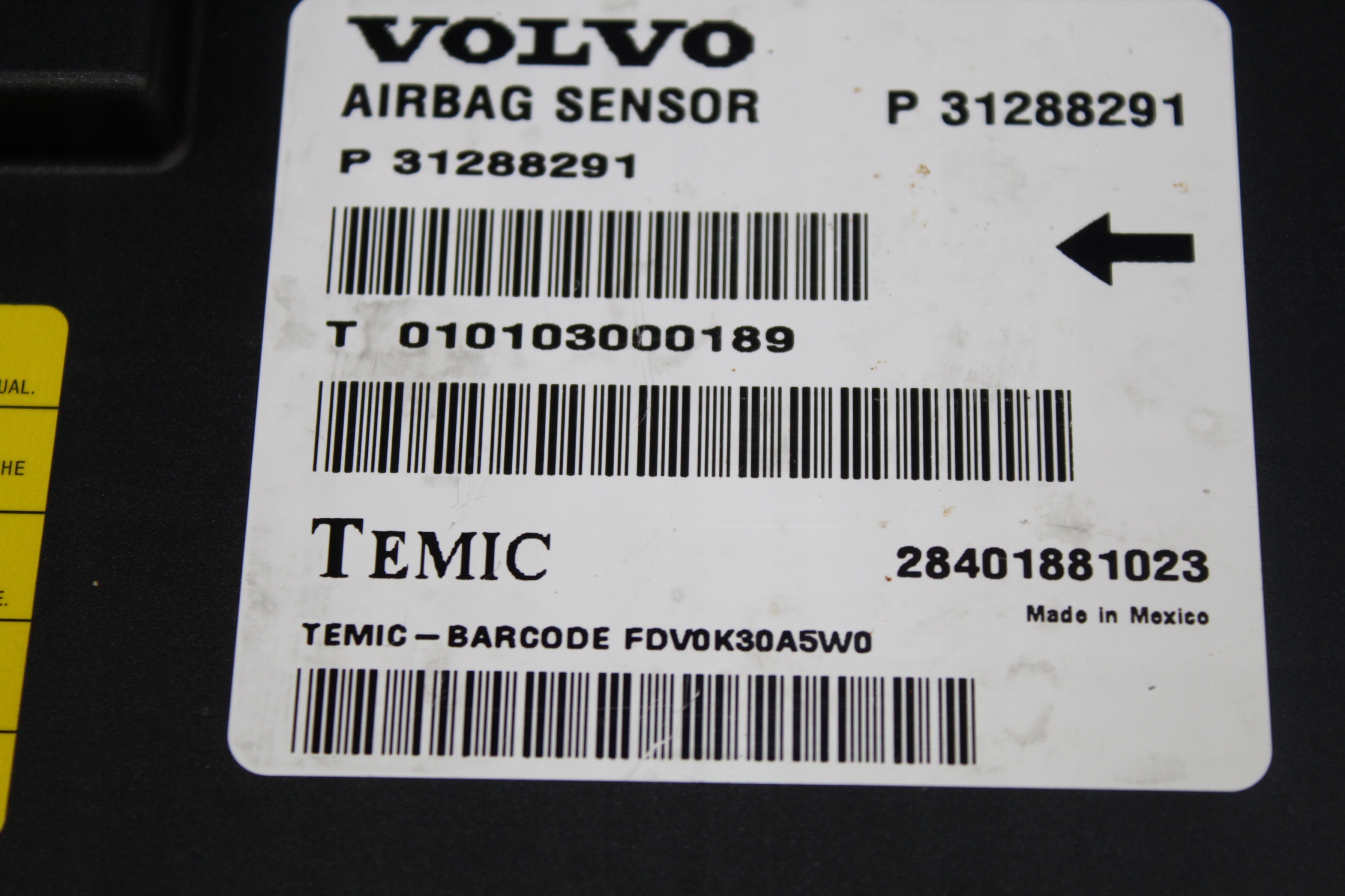 VOLVO S80 II V70 III XC70 modulo airbag AIR BAG