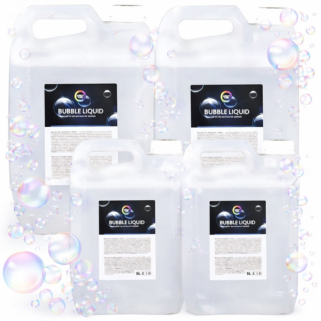 Set 4x Tekutina Na Mýdlové Bubliny Profesionální Velké Bubliny Výkonná 5L