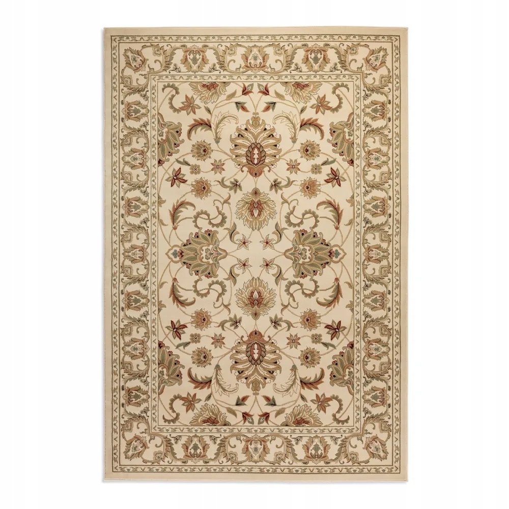 Tradičný koberec do obývačky 120 x 170 cm, klasický krémovo béžový vzor