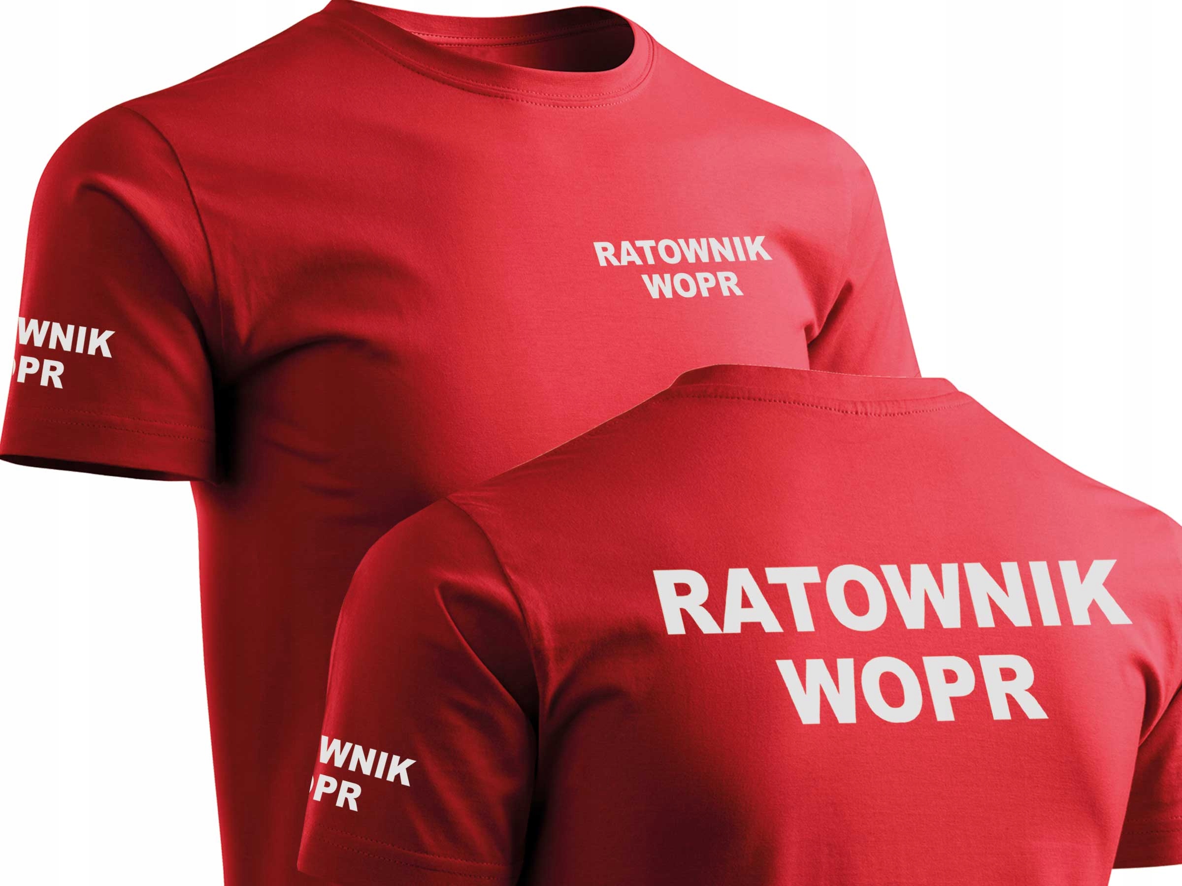 

Bawełniana Koszulka Nadruk Ratownik Wopr 160g.