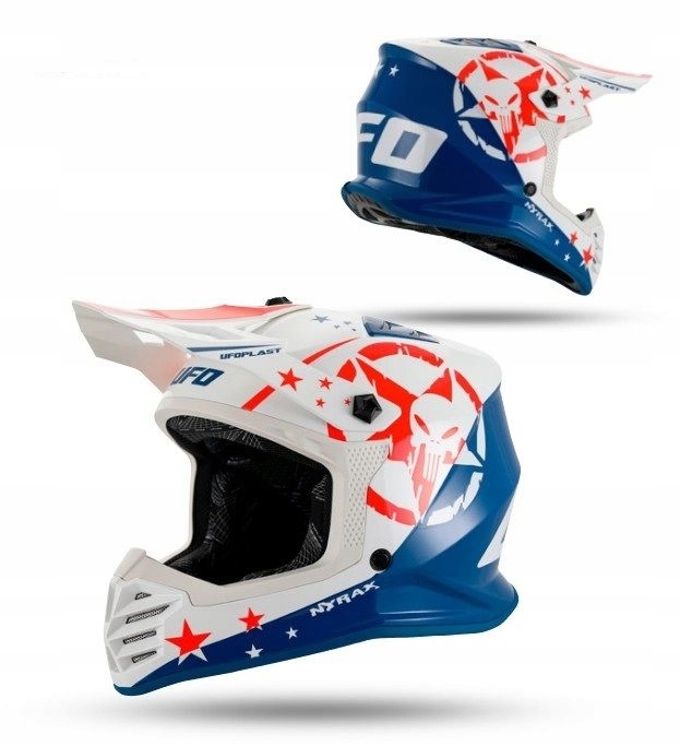 Ufo 2026/01 Detská Korey Crossová Prilba Junior Kid Blue/white (s)