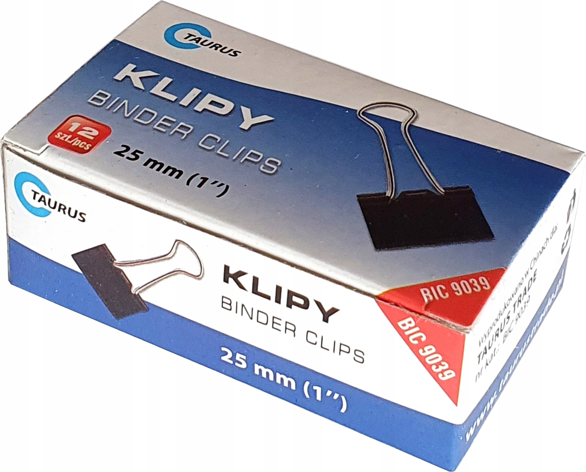 

Klip Biurowy 25mm Taurus 12szt