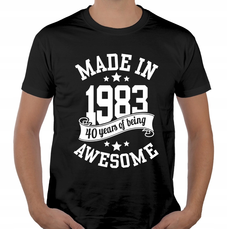 

Koszulka na 40 Urodziny 30 40 50 60 70 lat ur03 M