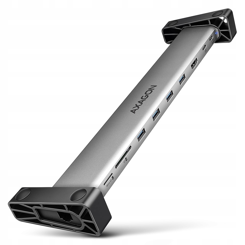 HMC-10HLS Víceportový Usb hub 9v1, 5Gbps, 4x Usb-a, Hdmi 4K/60Hz, Glan,