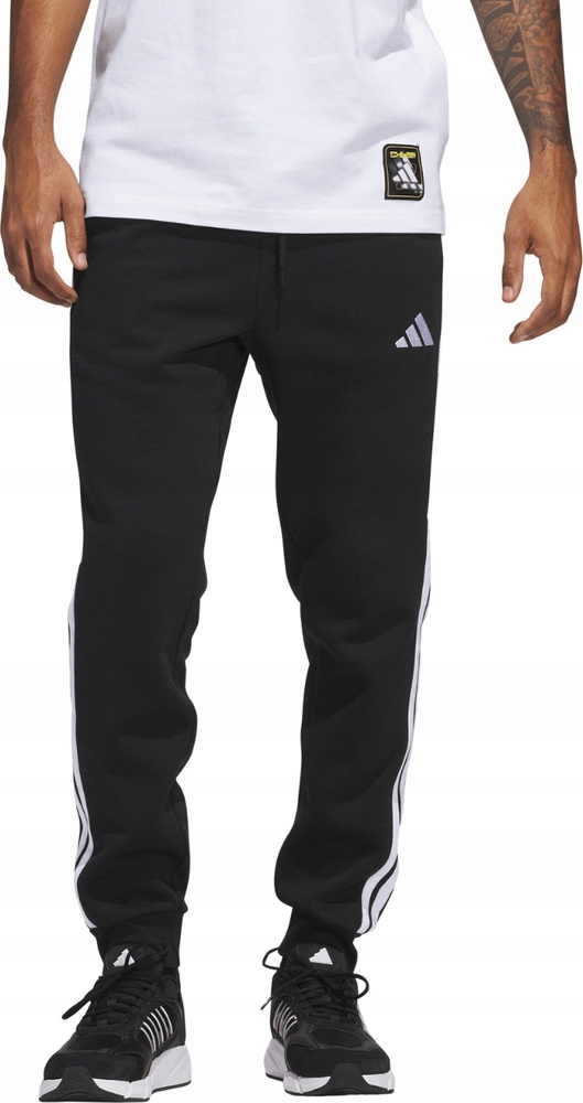 Pánské Kalhoty Adidas Essentials 3-STRIPES Fleece Černé JD1861 r XL
