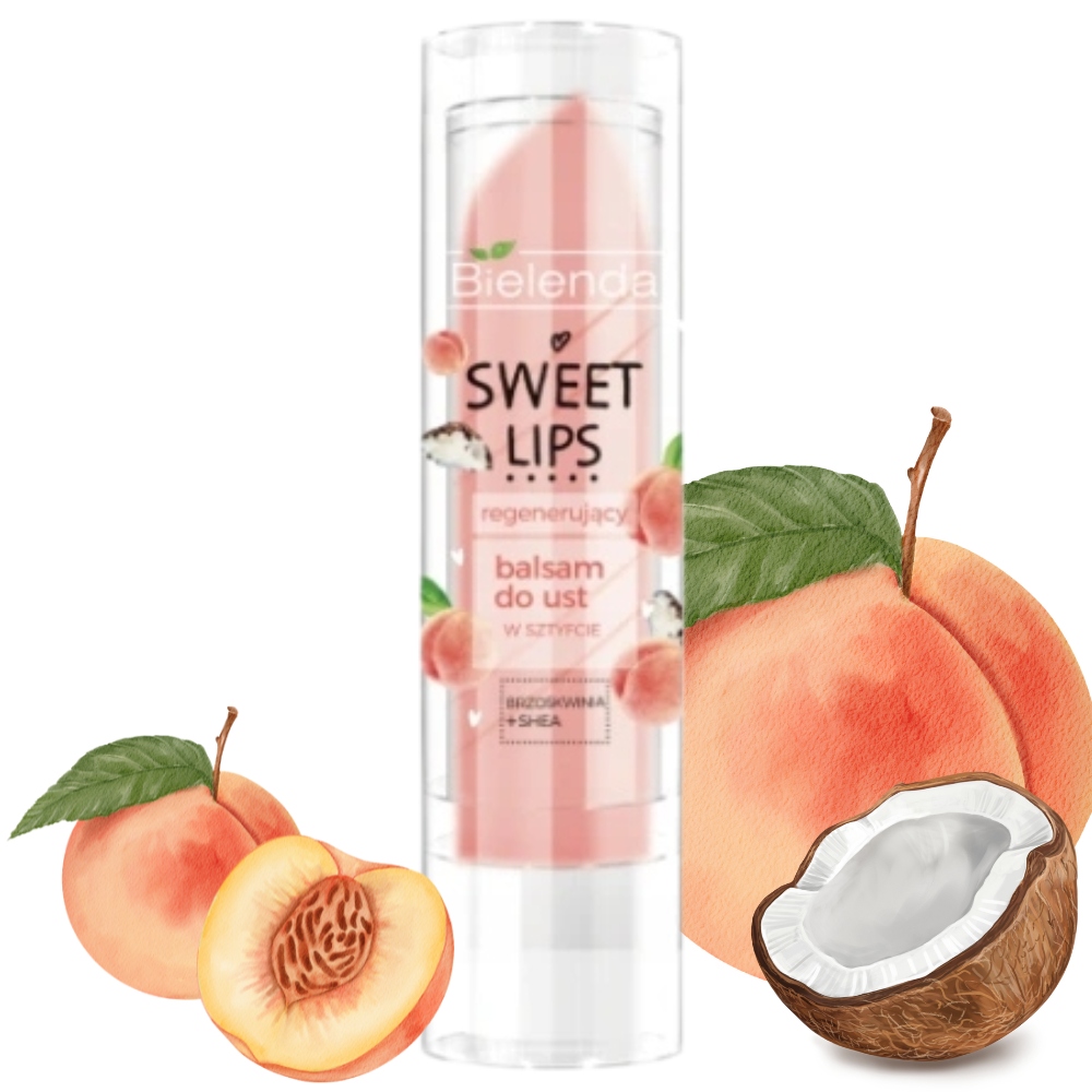 Bielenda Sweet Lips Balsam do Ust Regenerujący Brzoskwinia Kokos Masło Shea-Zdjęcie-0