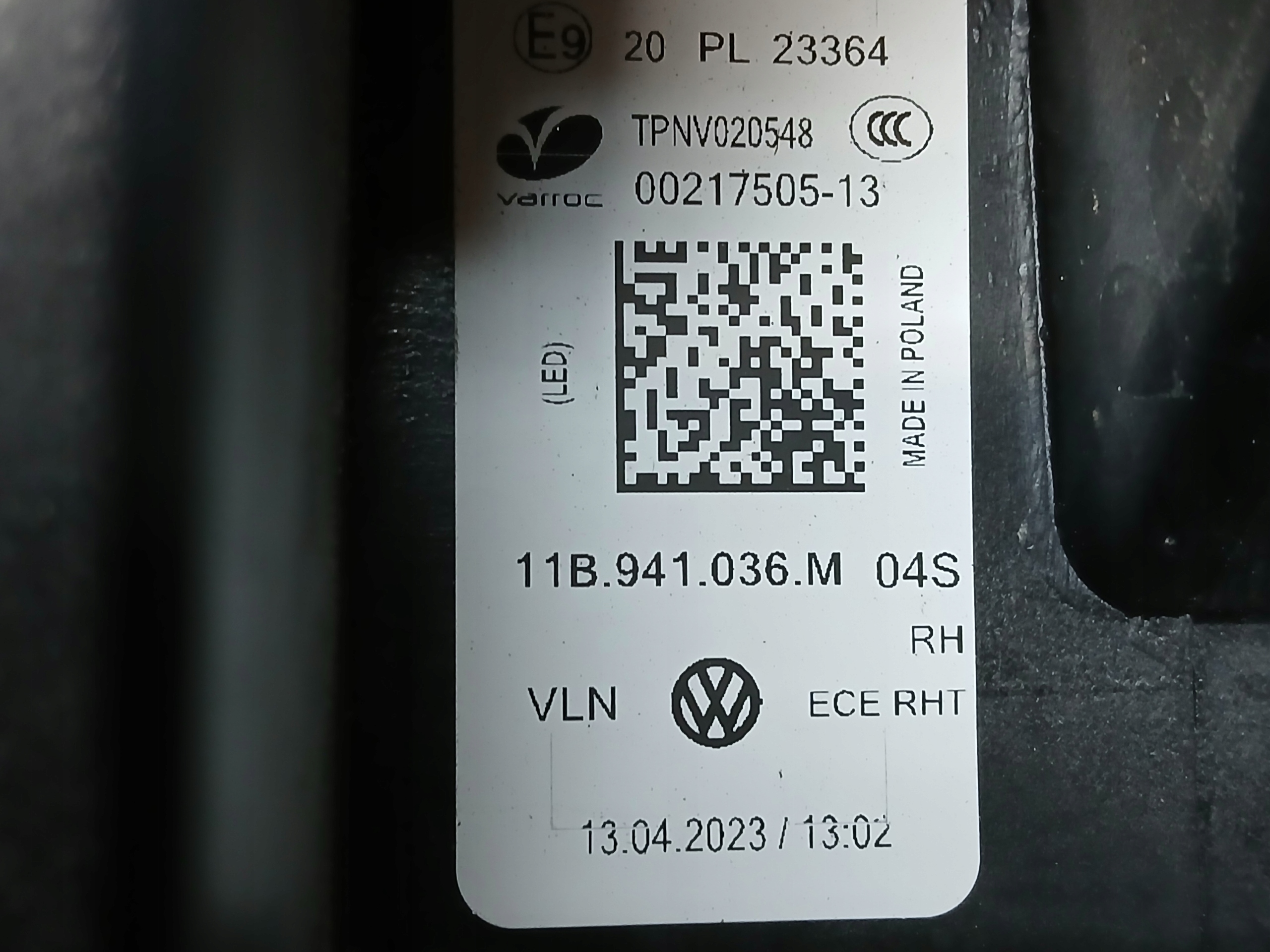 light lights front right left VW ID4 ID-4 ID 4 11A FULL LED 11A941035M 36M