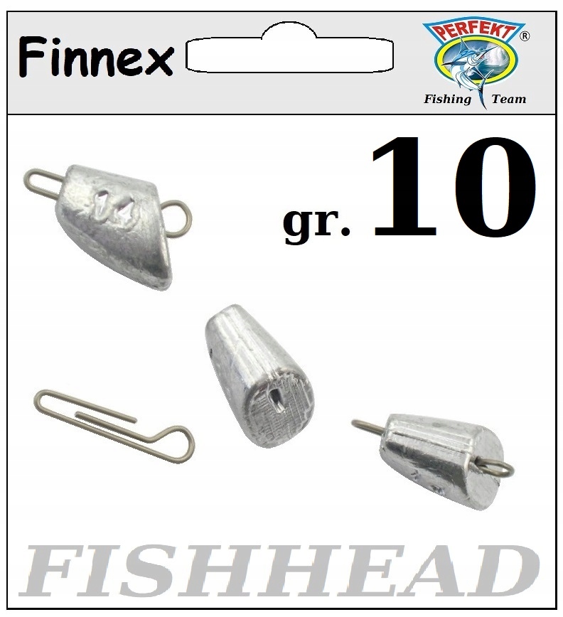 Czeburaszka Finnex Fish Head 10 gr drut 0,8 mm 5 szt.