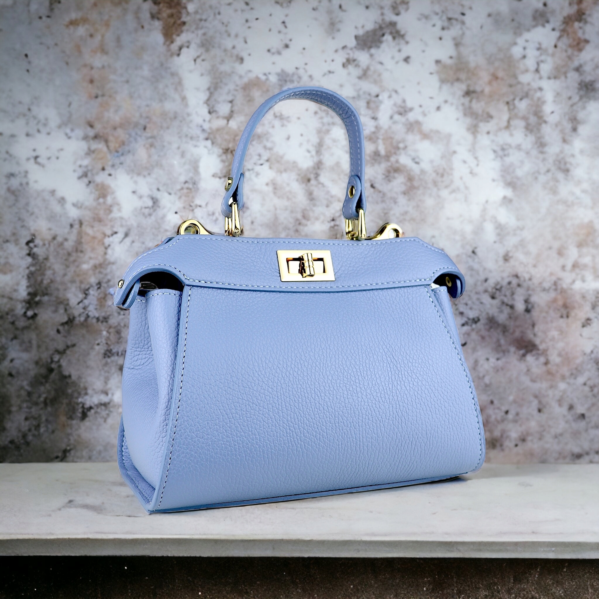 Torebka Damska licowa skóra Judy Błękitny Płeć kobieta