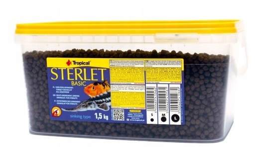 

Tropical Sterlet M 3l/1,5kg pokarm dla jesiotrów