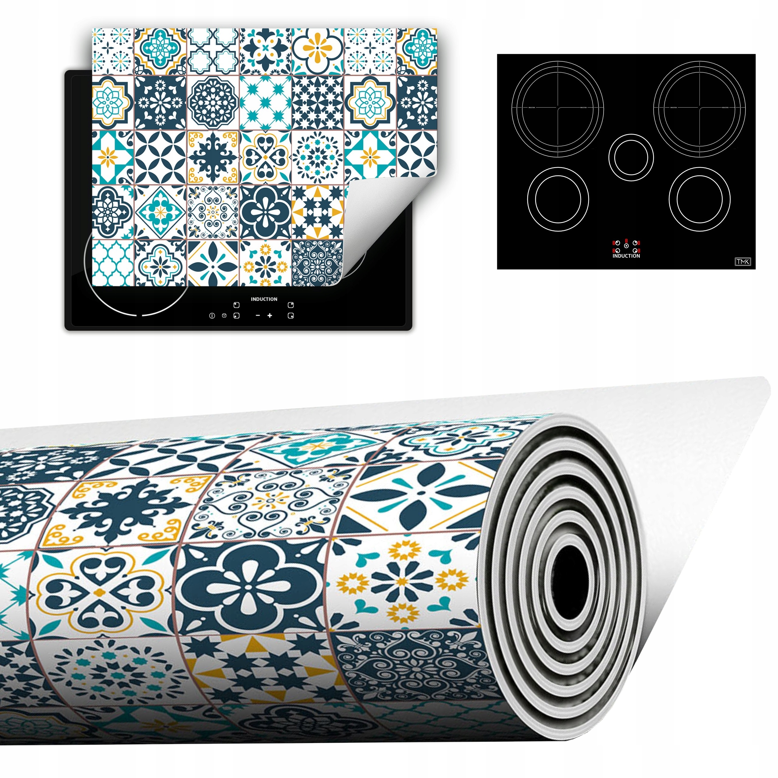 Vinylová Podložka Do Kuchyně Více Místa 70x52 Mozaika modrá