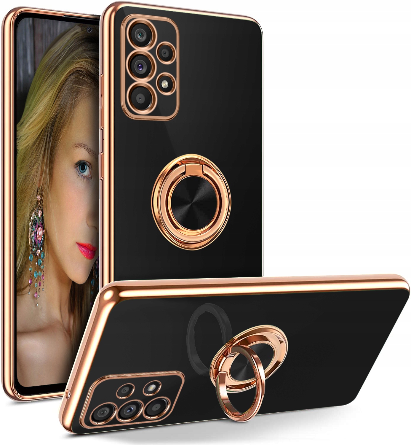 

Etui Silicone Ring +Szkło do Samsung Galaxy A53 5G