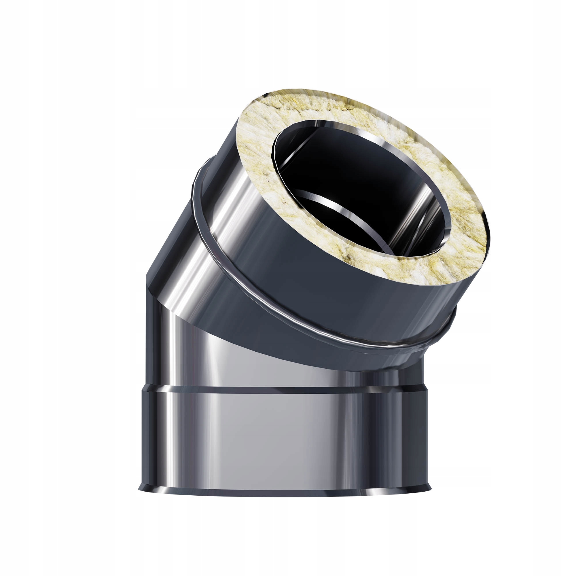 Kzd Koleno izolované nerezové fi 110 1,0 mm 45 stupňů komínová vložka ocel
