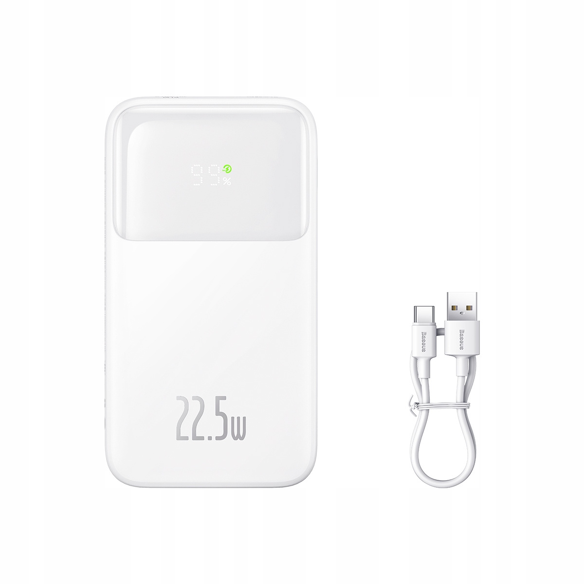 Powerbank Baseus Comet Series 10000mAh 22.5W biały kabel Usb-a Usb-c