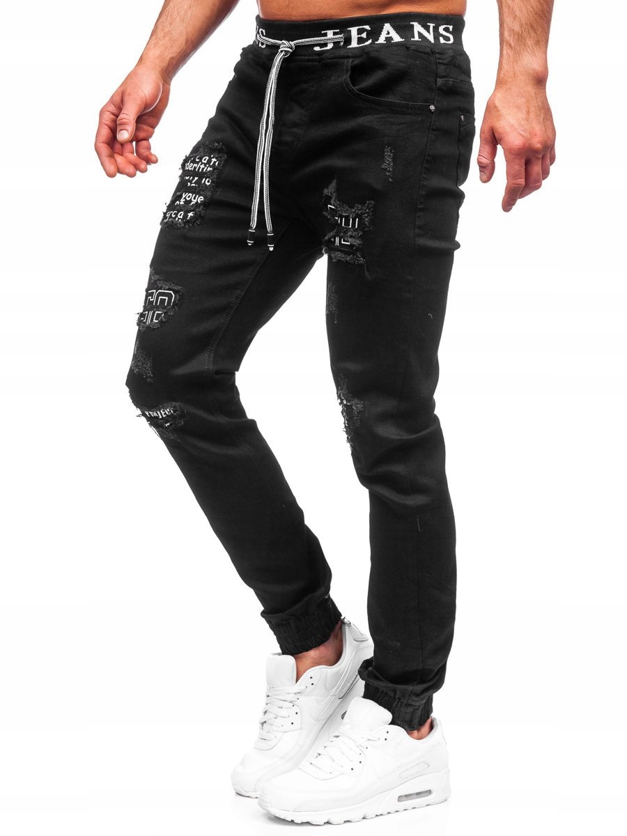 

Spodnie Jeansowe Joggery Czarne T513 Denley_s