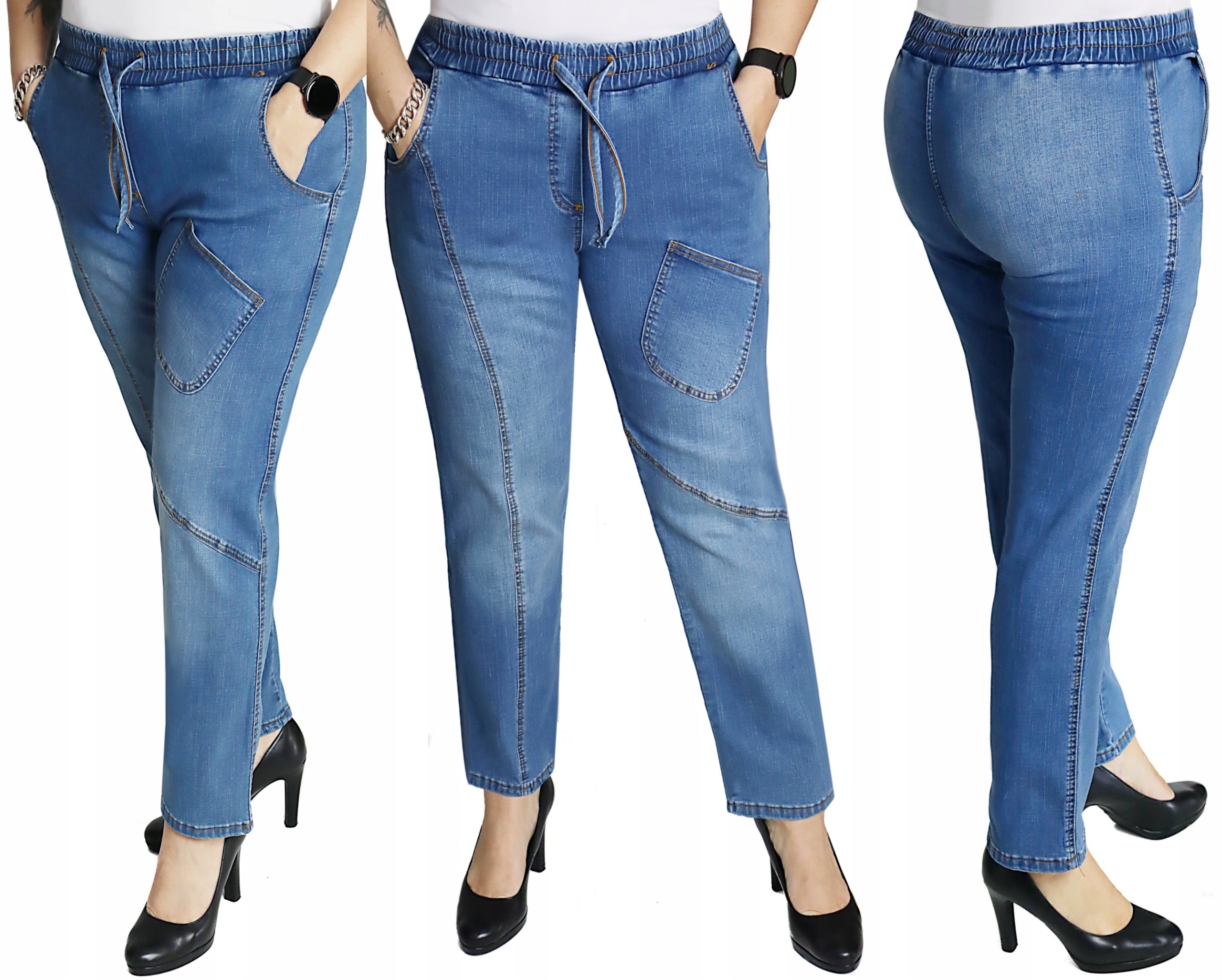 Dżinsy Z Ozdobną Kieszenią roz.50