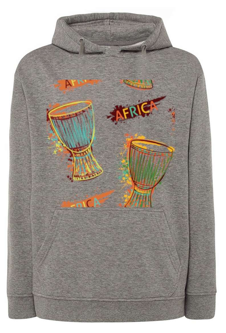 Pánská mikina s pěkným potiskem bubínku Afrika r.XXL